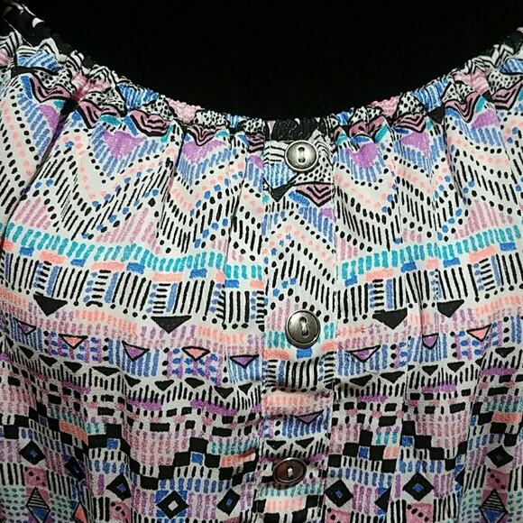 New Heartsoul Multicolored peasant top dress Medium - Picture 7 of 8